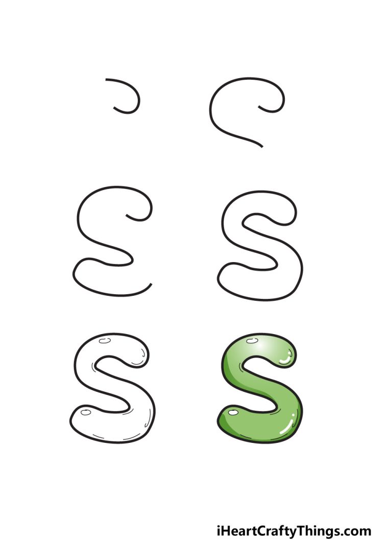 Bubble Letter S: Draw Your Own Bubble S In 6 Easy Steps