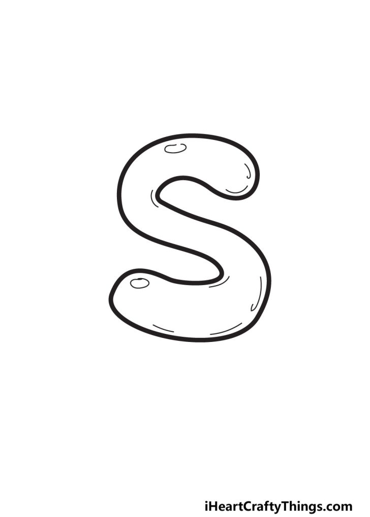 Bubble Letter S Draw Your Own - Step5 4 728x1019