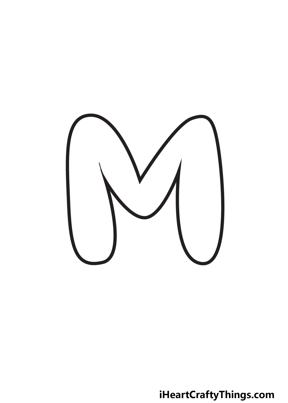 Free Printable Bubble Letter Stencils: Bubble Letter M, 52% OFF