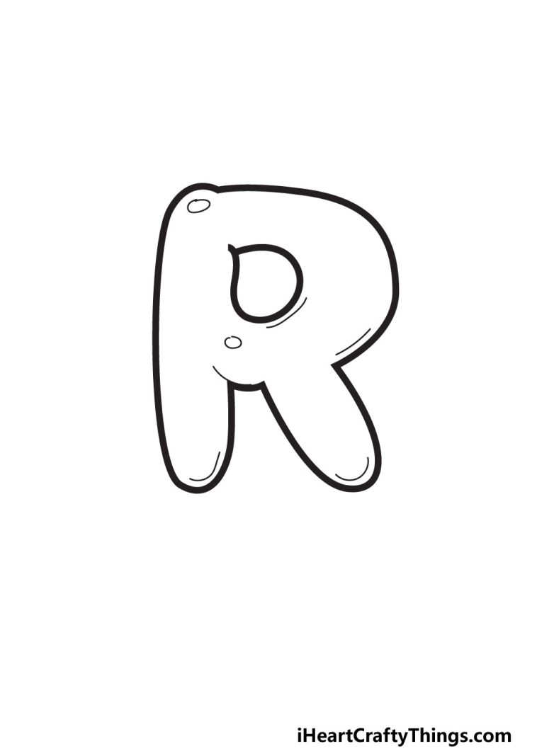 Bubble Letter R Draw Your Own Bubble R In 7 Easy Steps