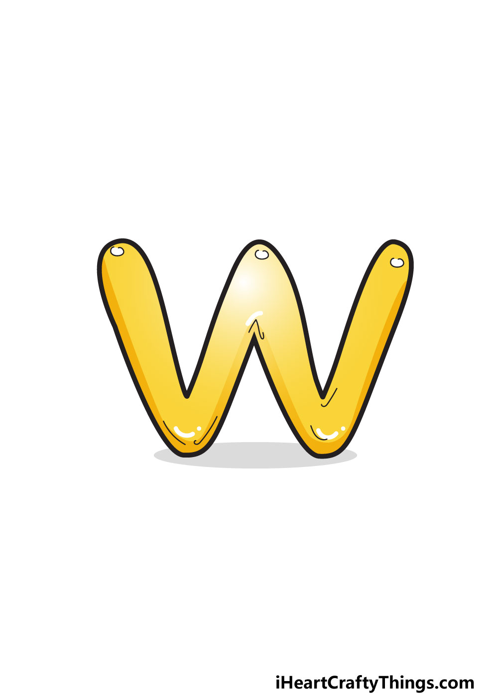 yellow letter w