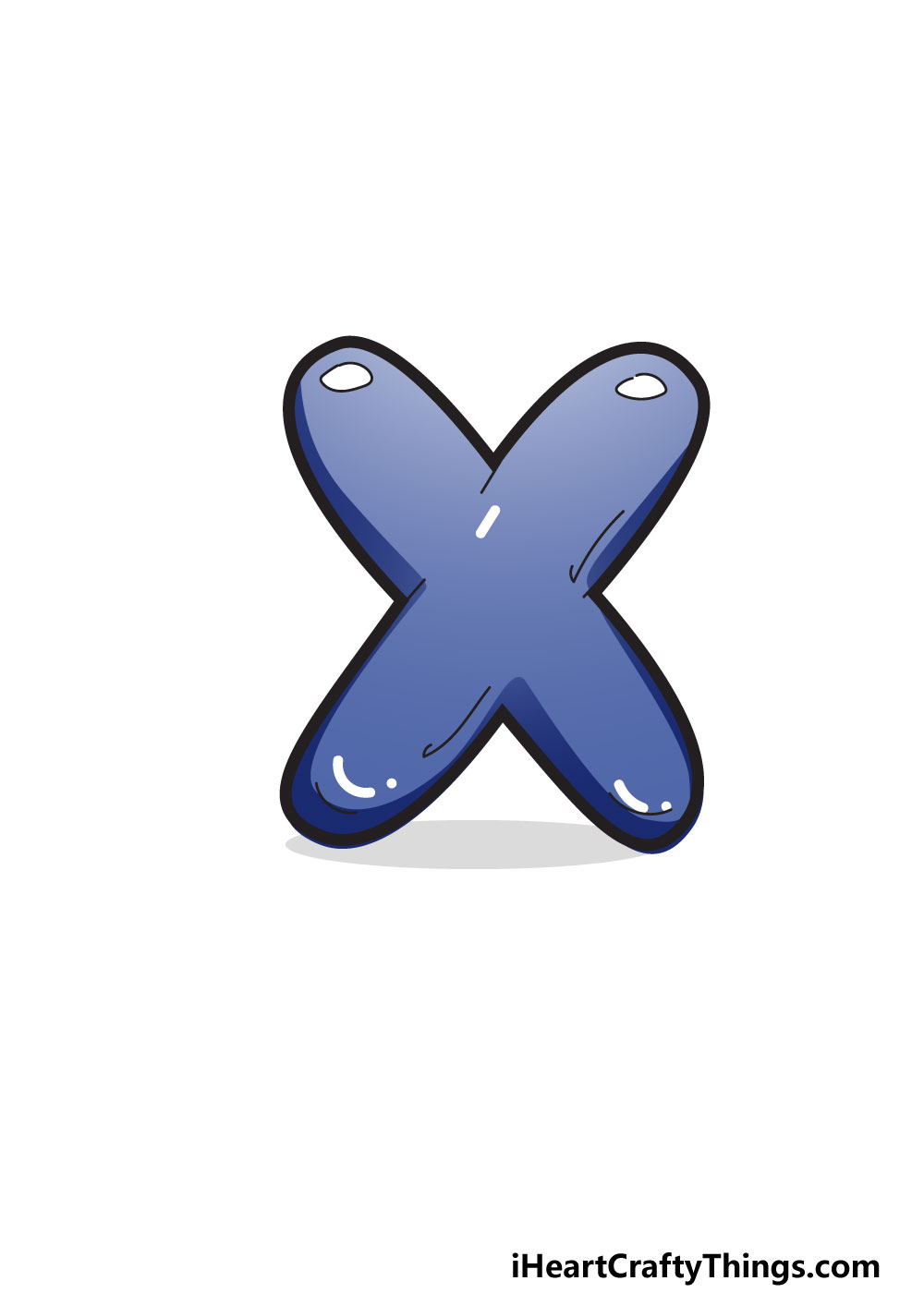 x bubble letter