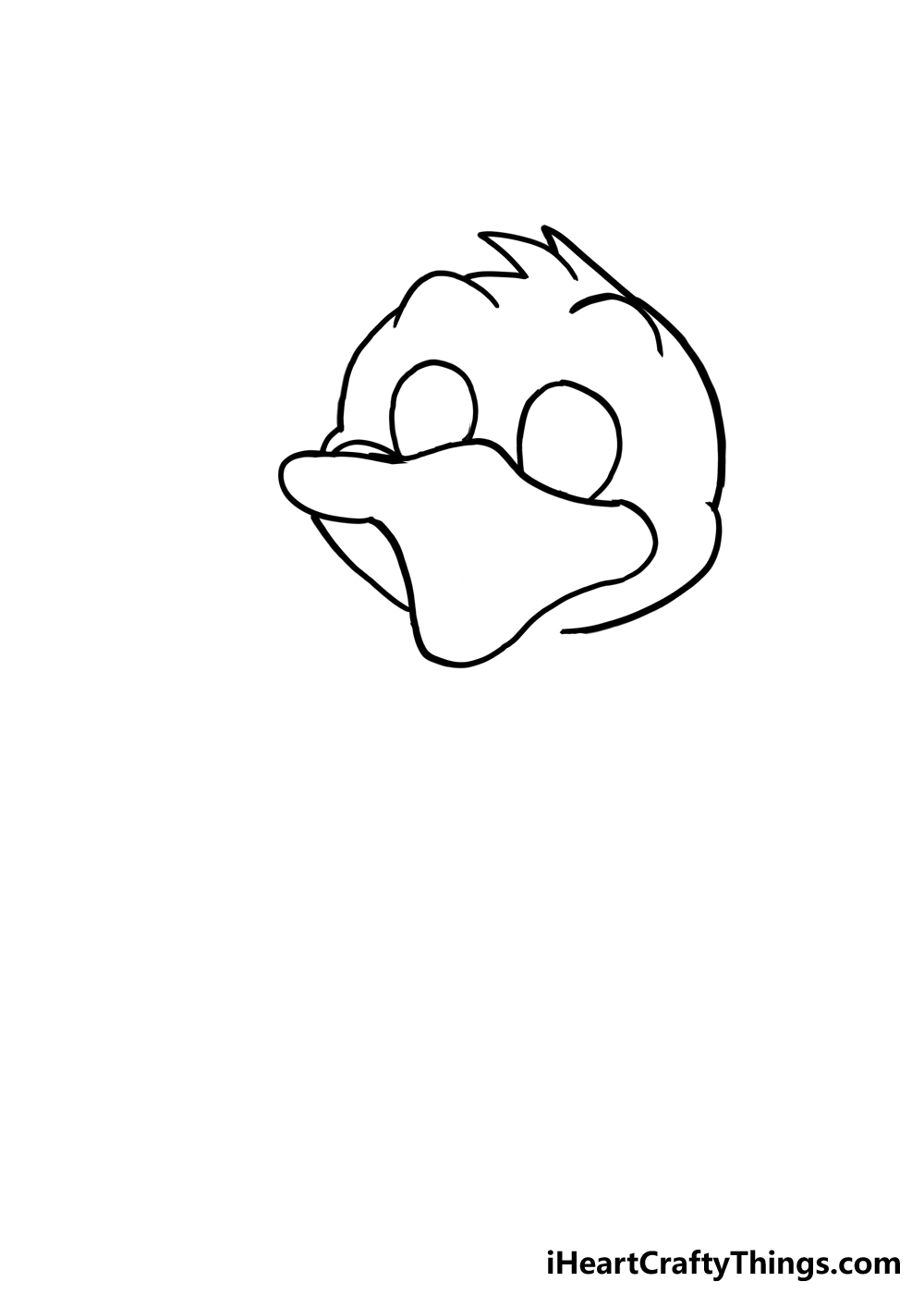 How to Draw A Cartoon Duck step 2