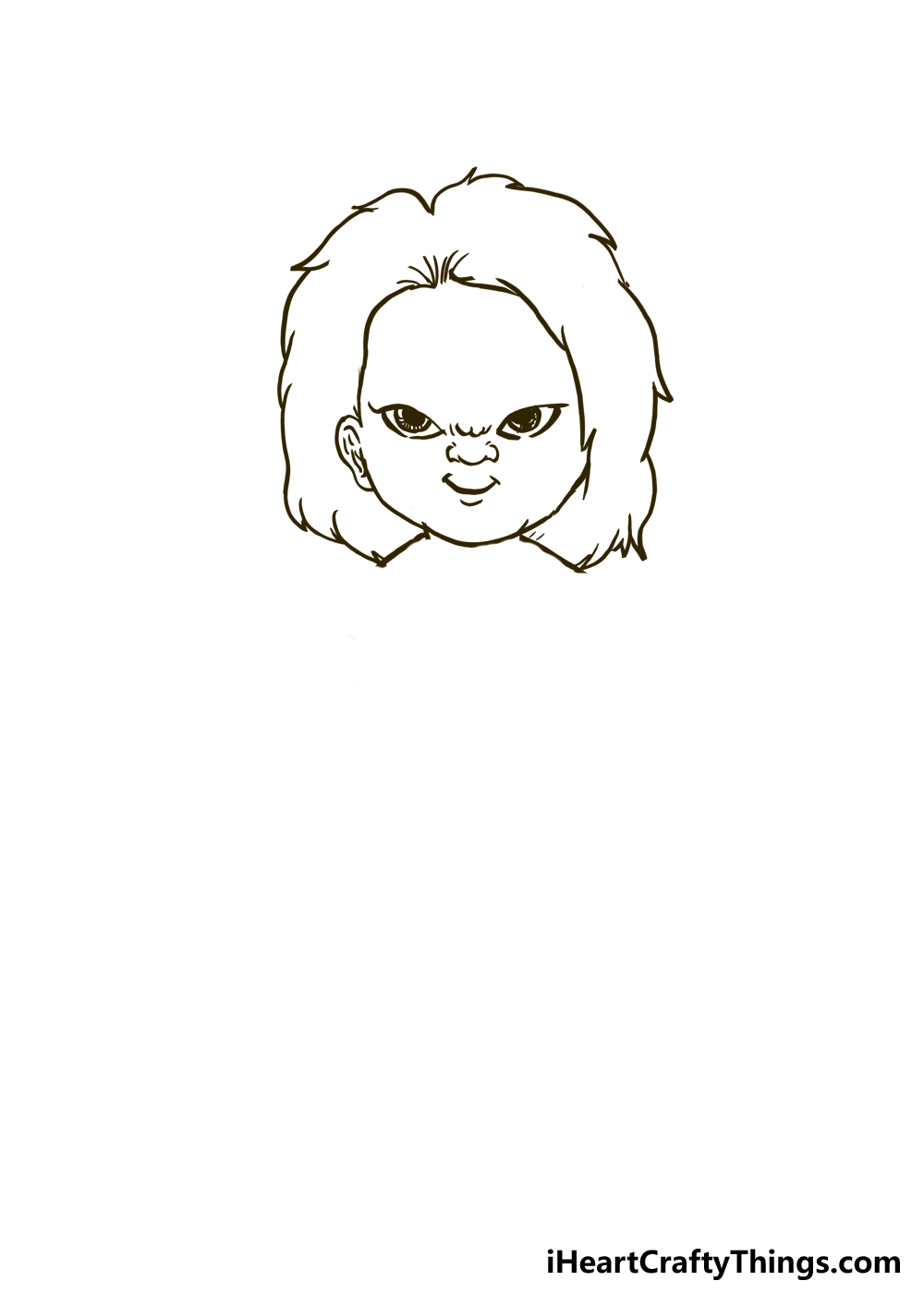 How to Draw Chucky step 2