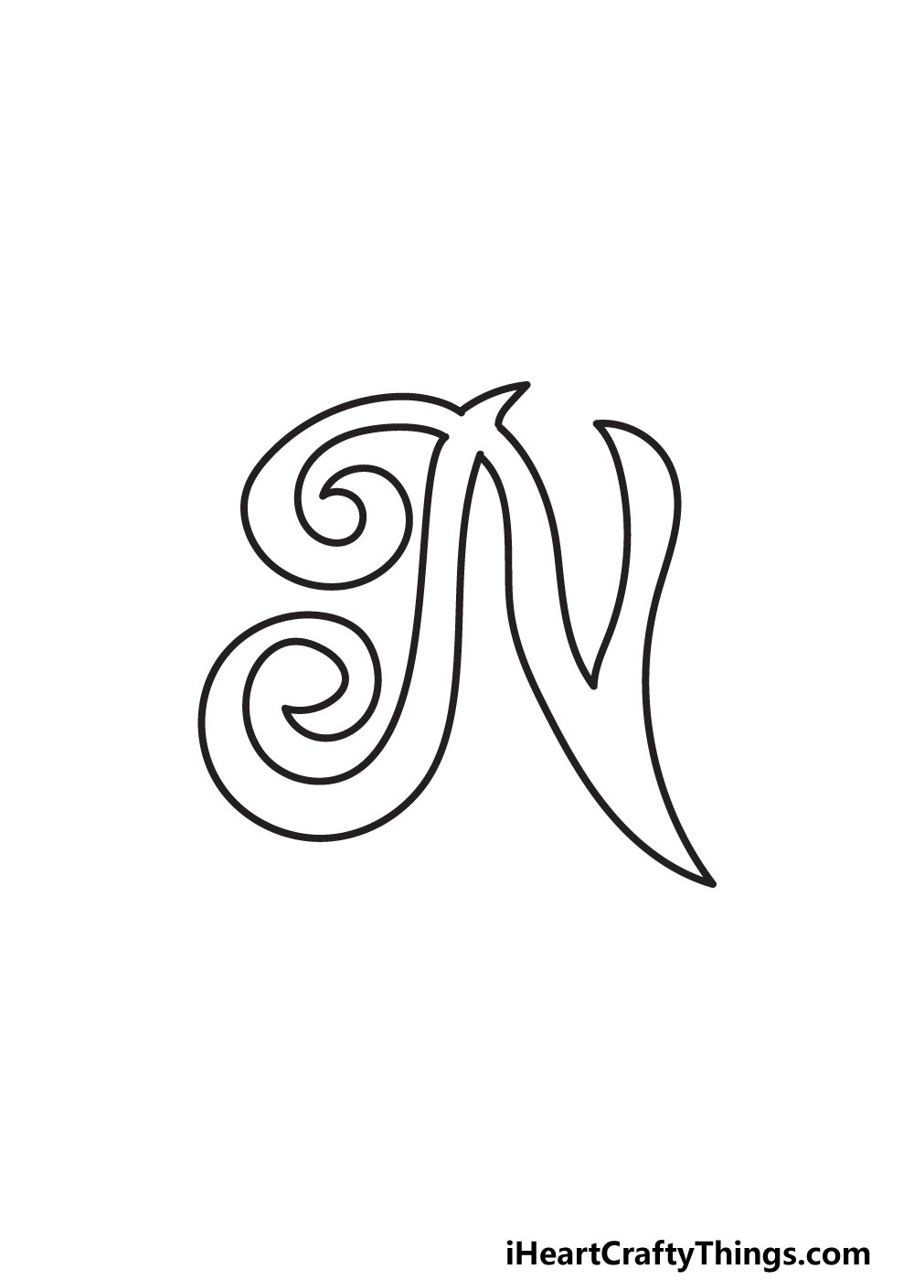 Fancy N Font Fancy N Font