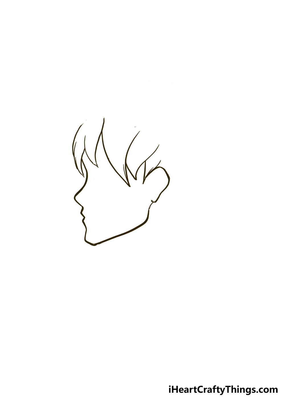 How to Draw An Anime Side Profile step 3