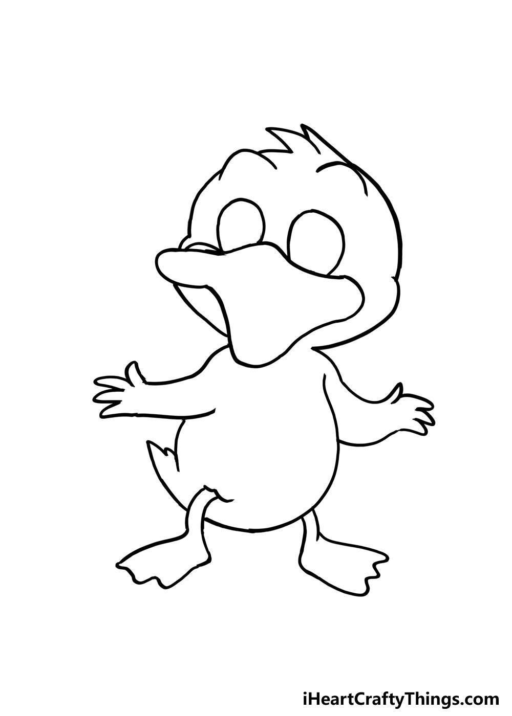 How to Draw A Cartoon Duck step 3