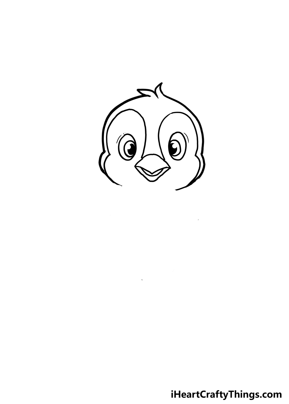 How to Draw A Cartoon Penguin step 3