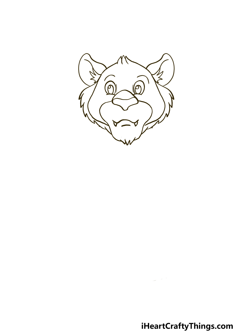 How to Draw A Cartoon Tiger step 3