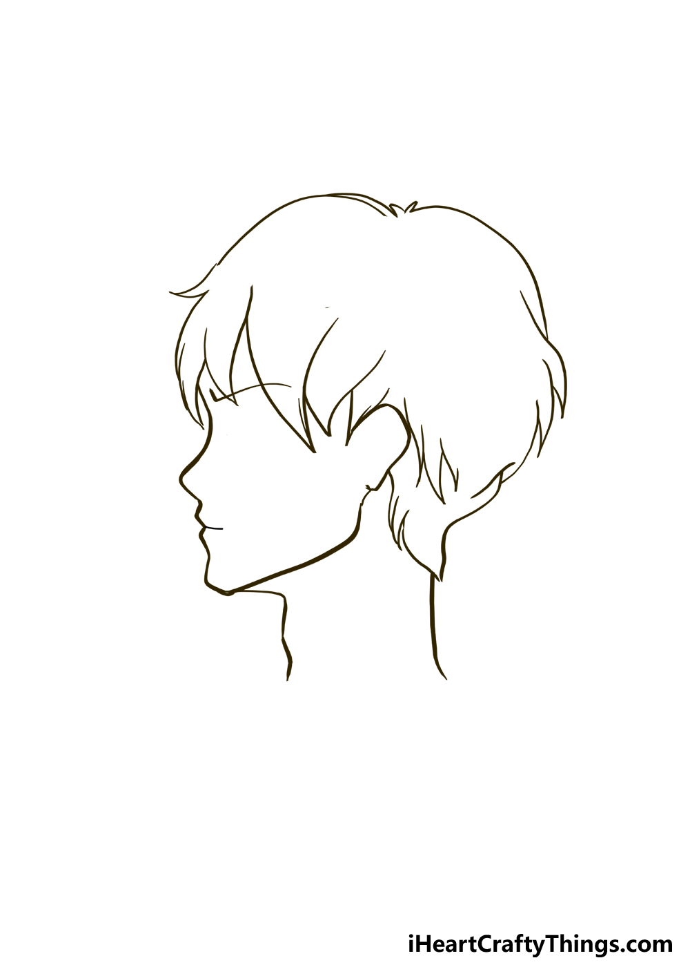 How to Draw An Anime Side Profile step 4