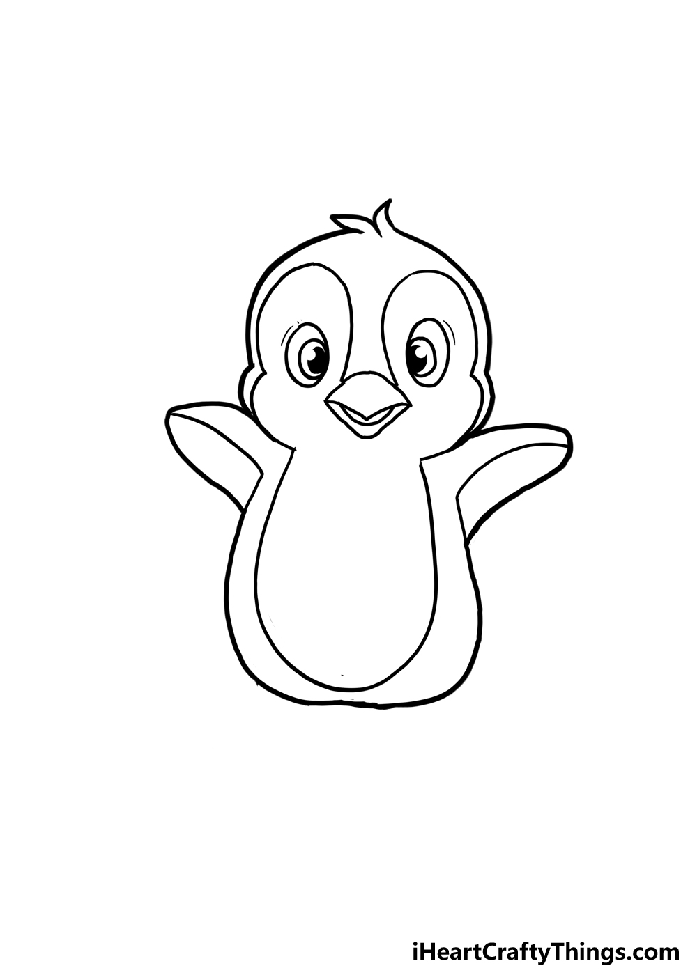 cute penguin sketch