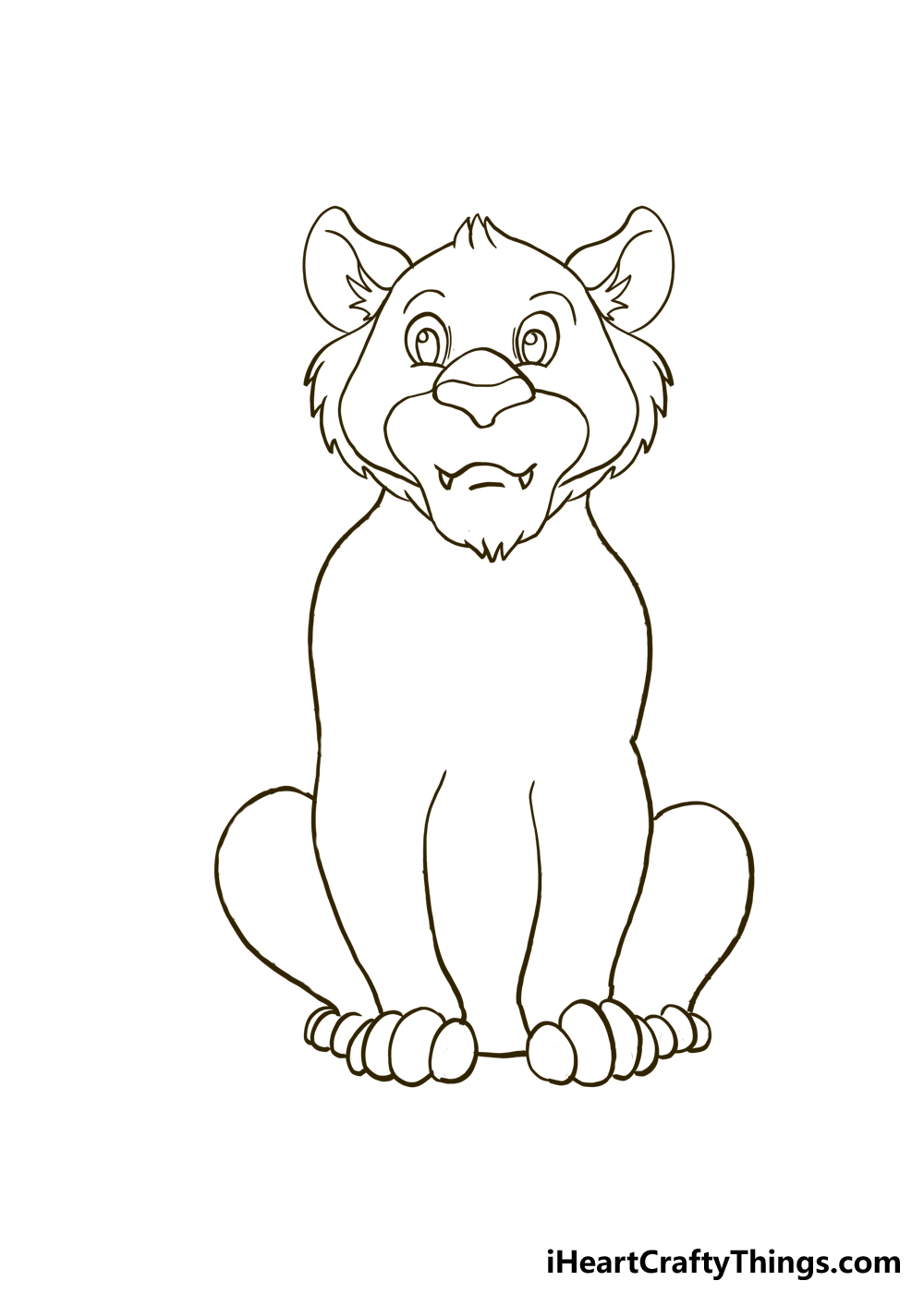How to Draw A Cartoon Tiger step 4