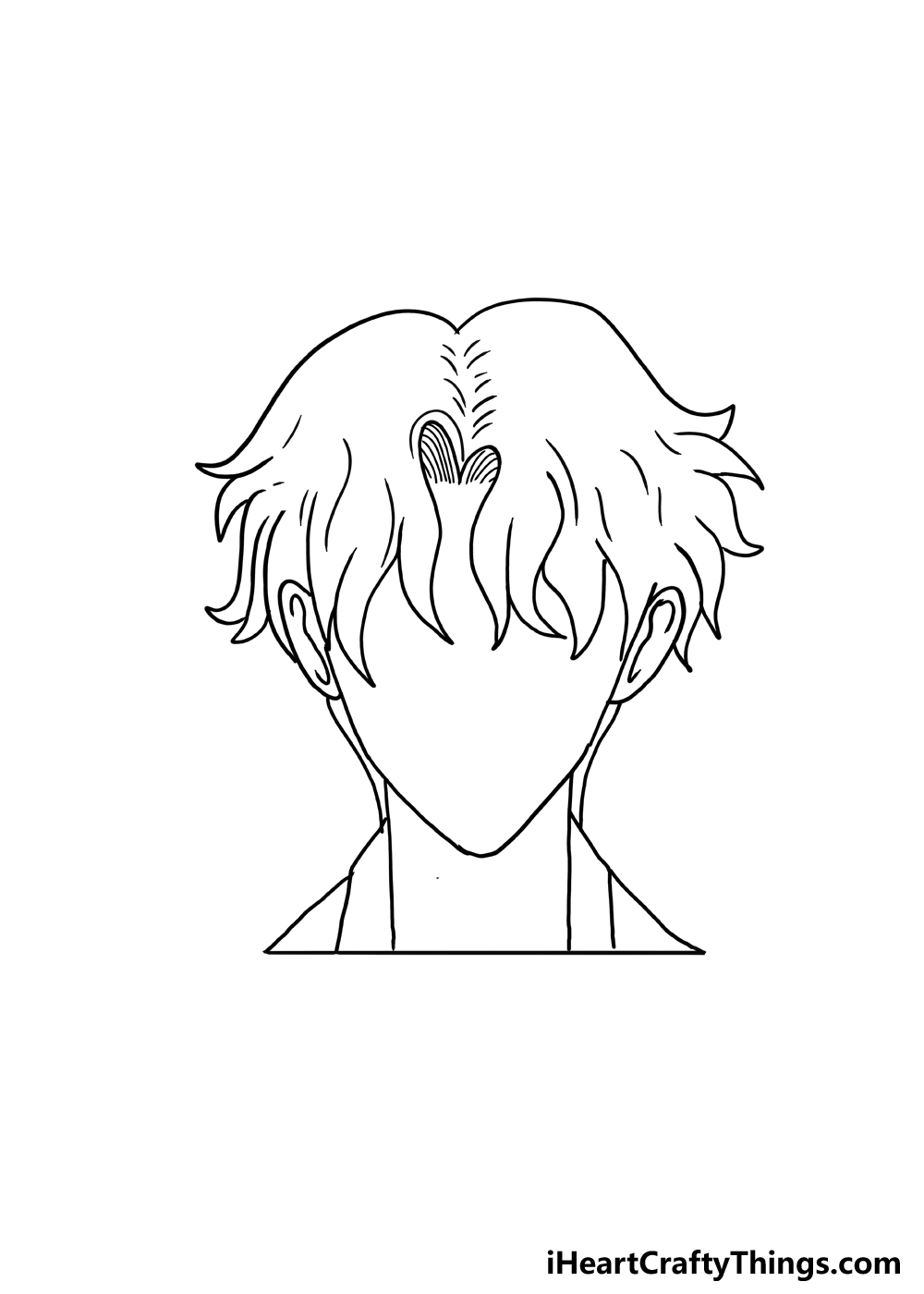How to Draw Anime Boys Hair step 5
