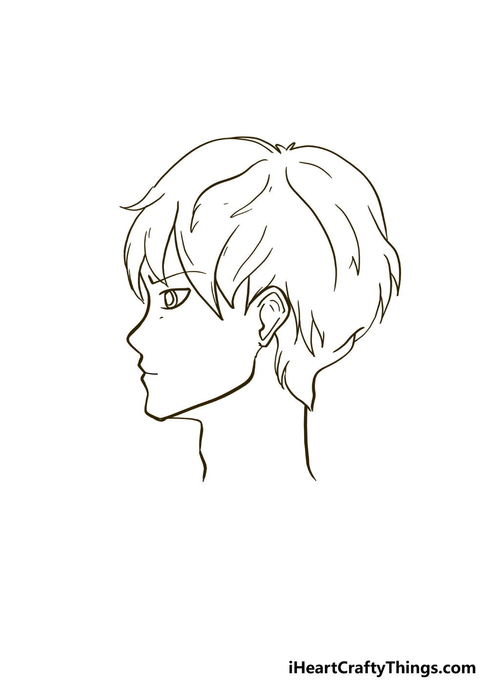 How to Draw An Anime Side Profile step 5