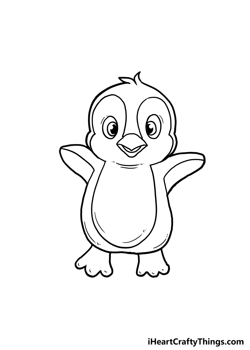 cartoon penguin sketch