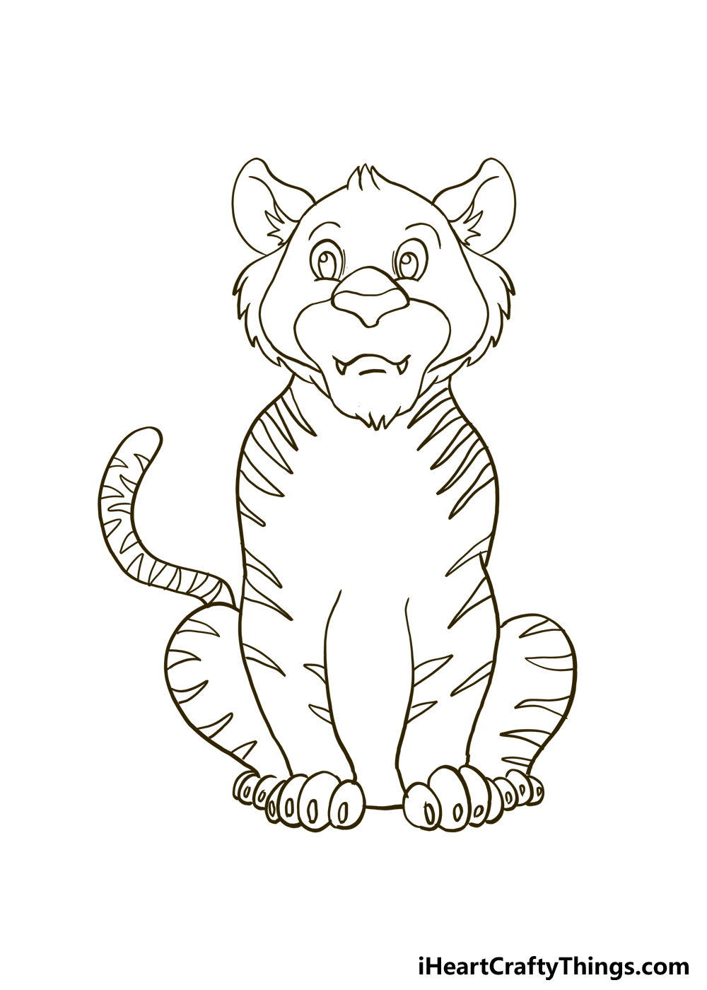 How to Draw A Cartoon Tiger step 5