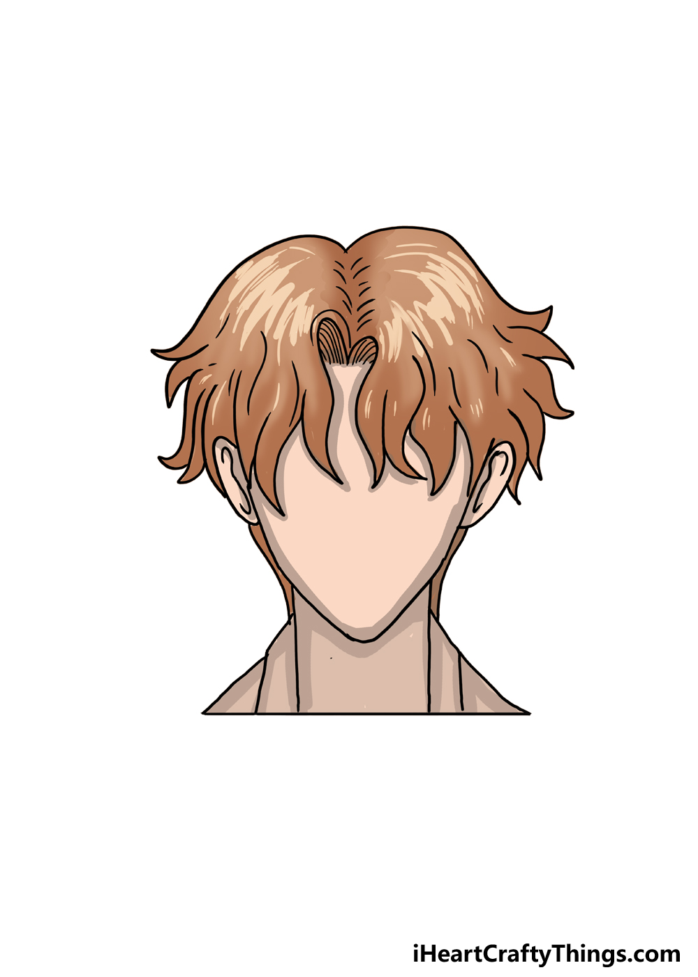 How to Draw Anime Boys Hair step 6
