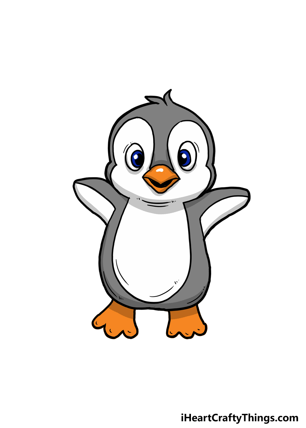 How to Draw A Cartoon Penguin step 6