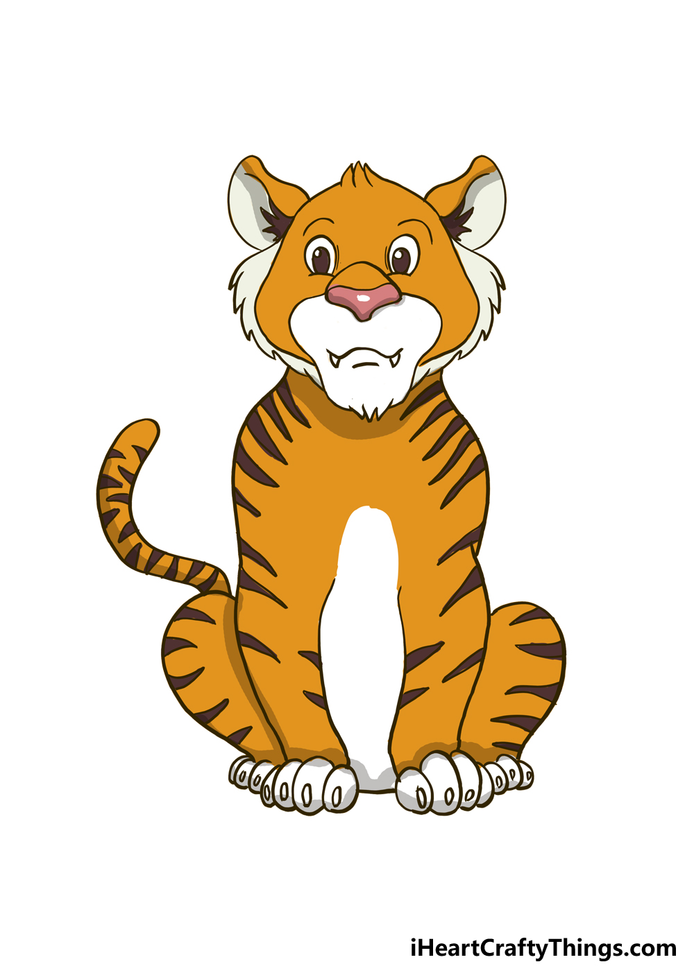 How to Draw A Cartoon Tiger step 6