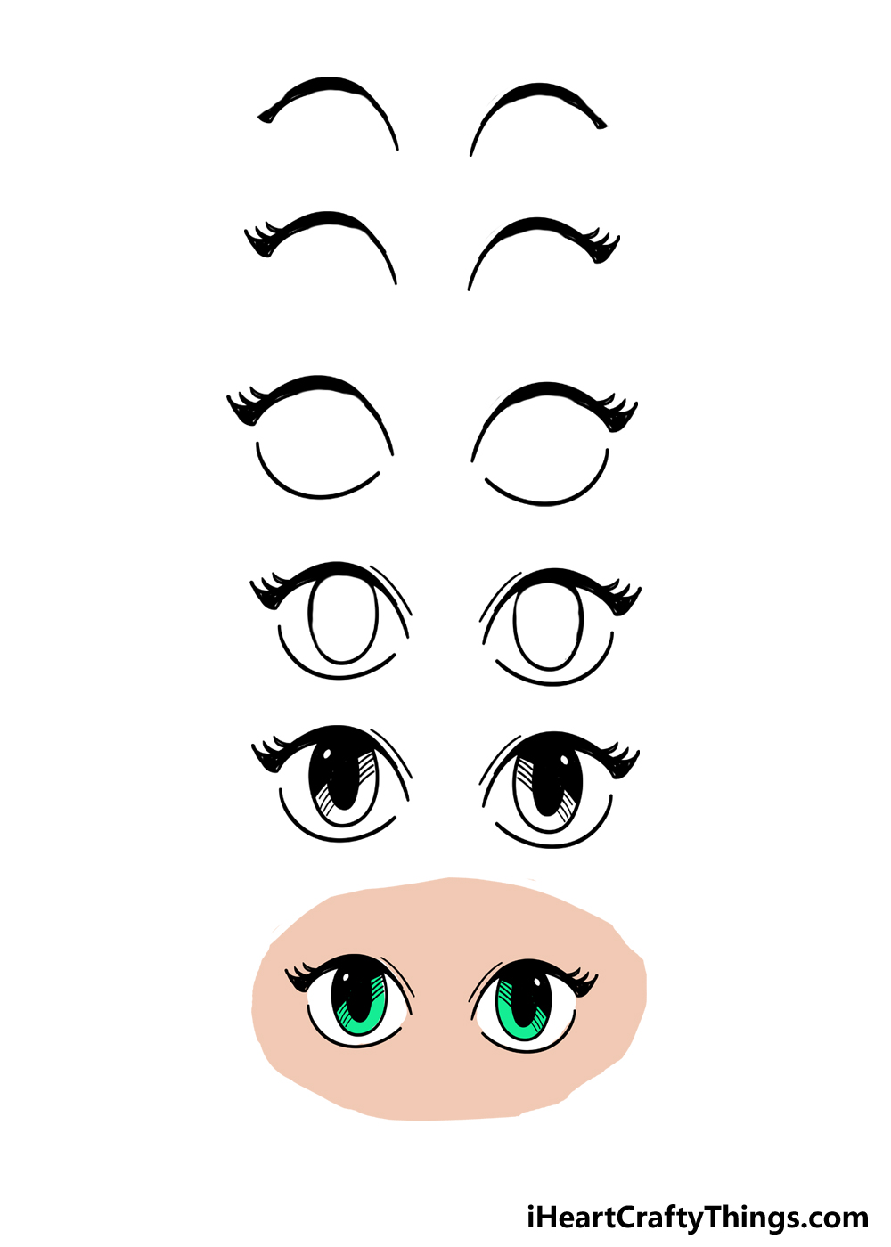 How To Draw Anime Eyes Step By Step!