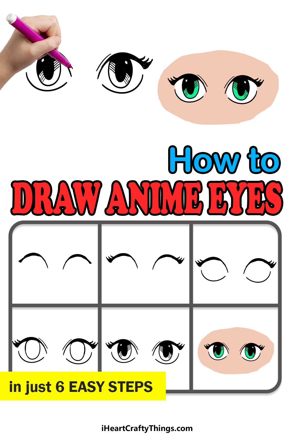 How to Draw Anime Eyes step by step guide