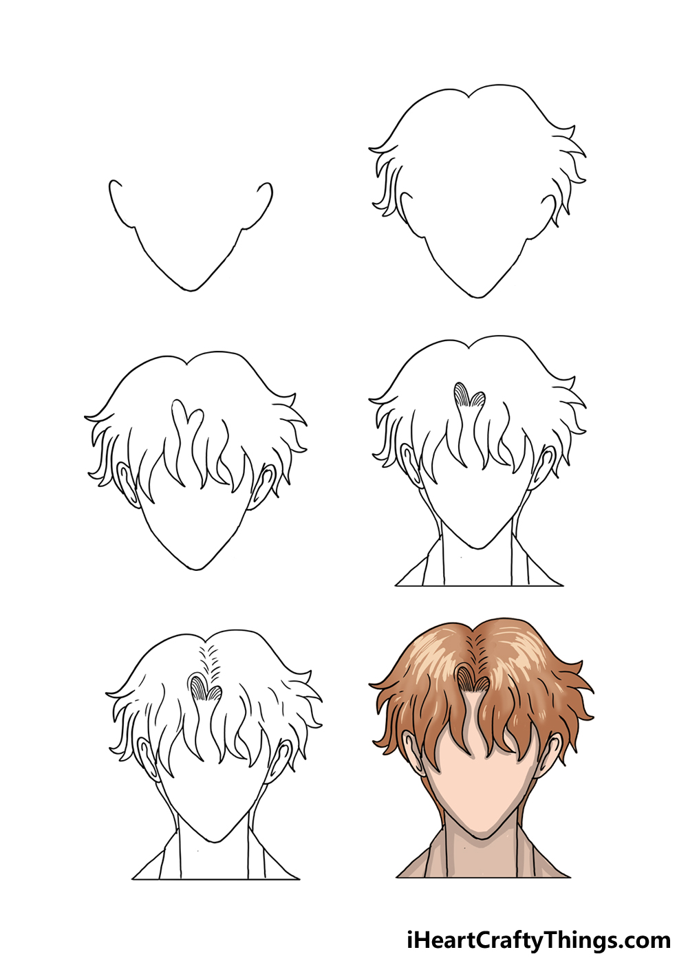 How to Draw Anime Boys Hair