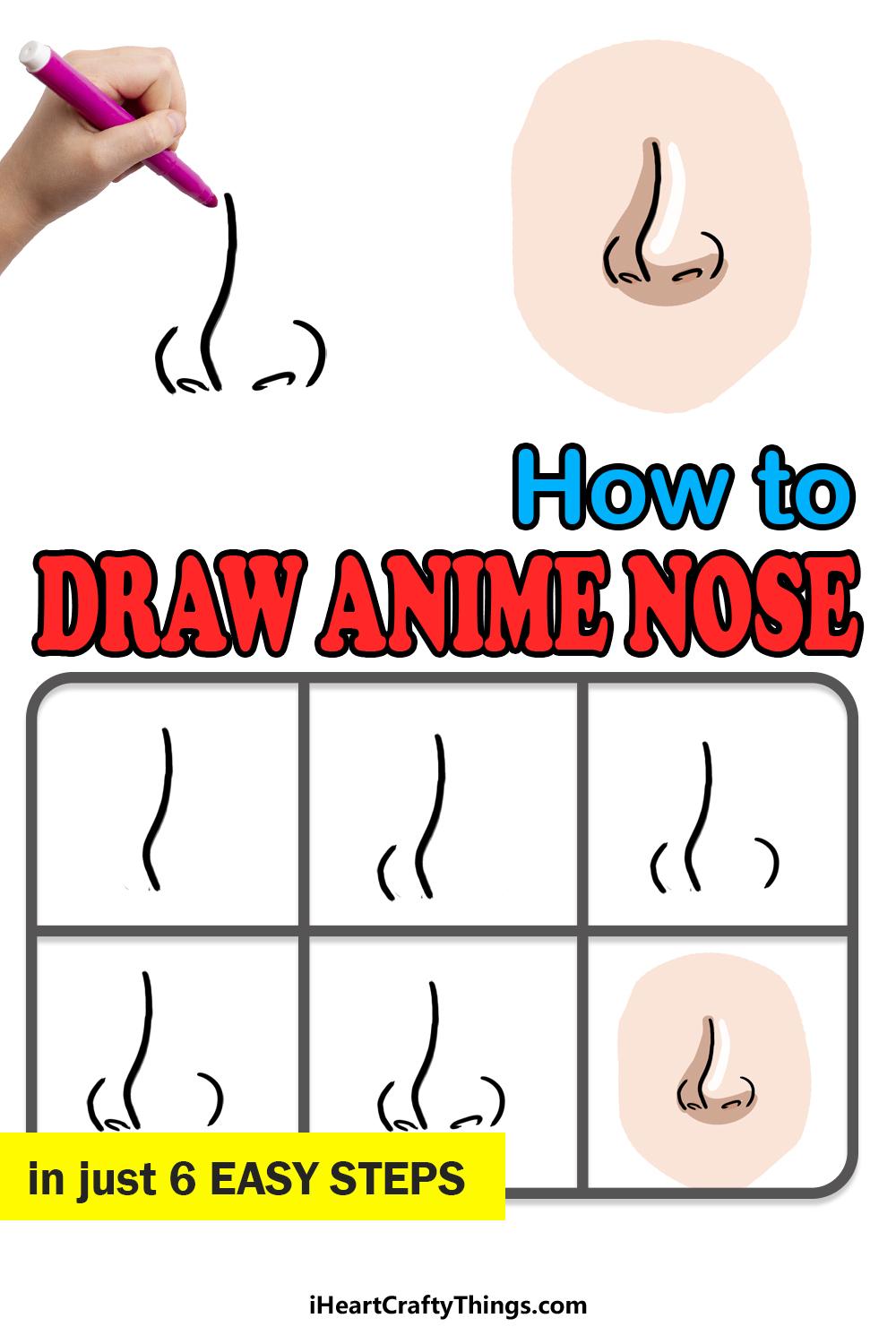 Learn How to Draw Realistic Nose with Pencils Nose Step by Step  Drawing  Tutorials