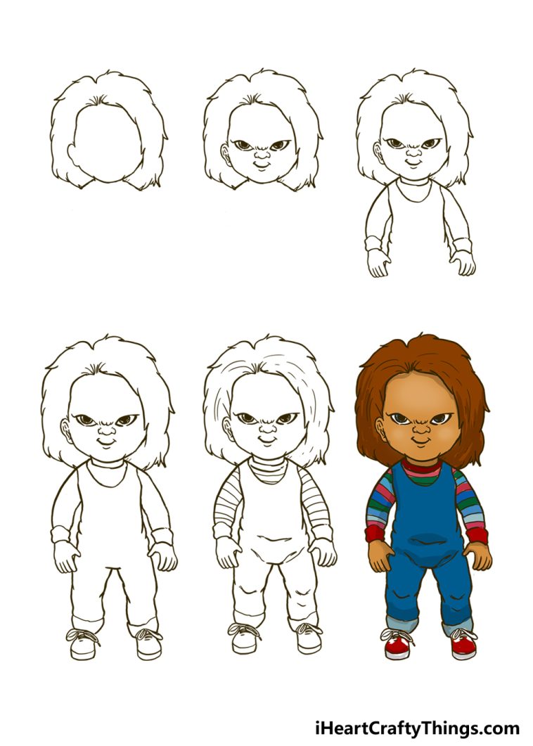 How To Draw Chucky Step By Step!