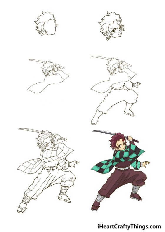 How To Draw Demon Slayer Step By Step!