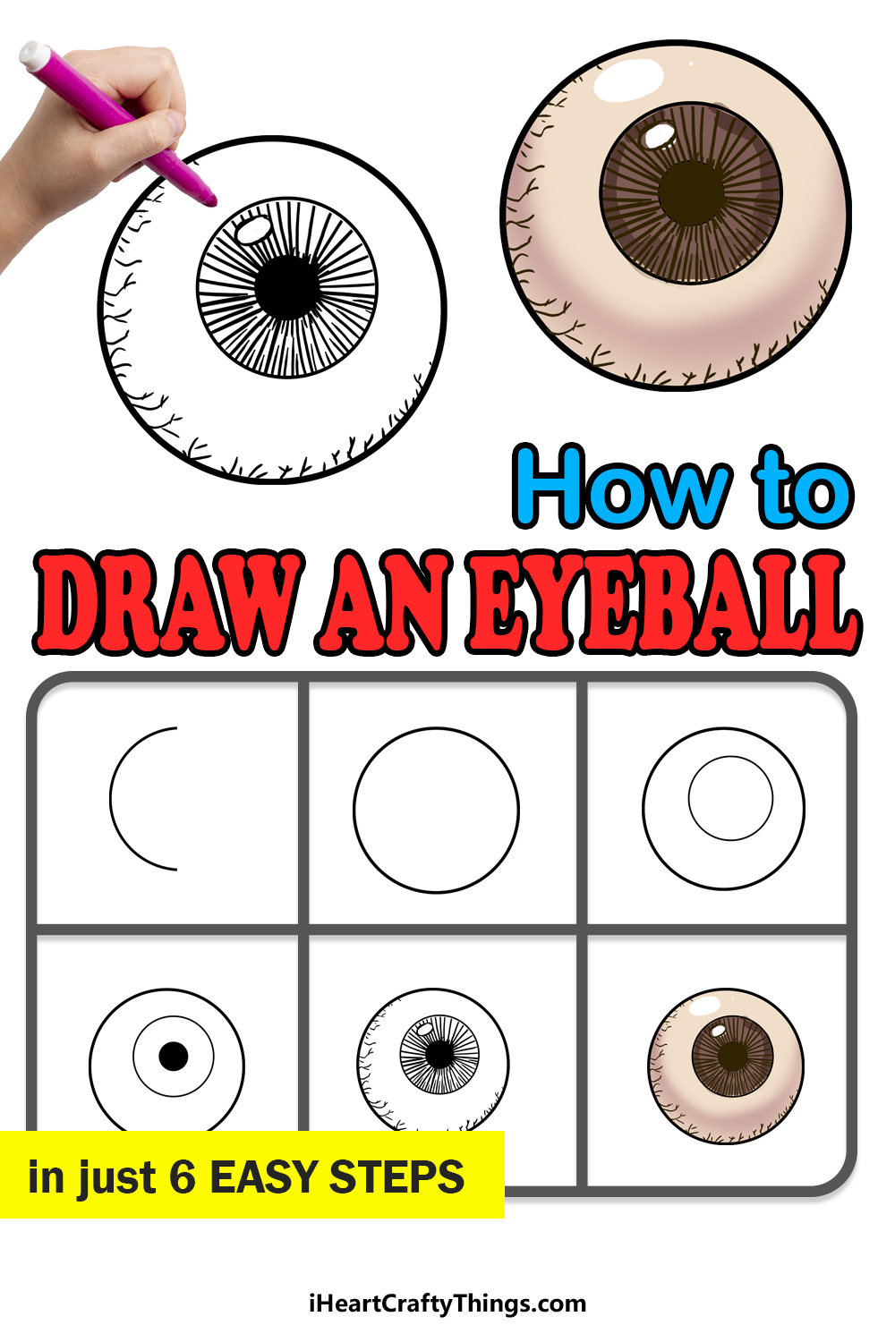 How To Draw An Eyeball Step By Step!