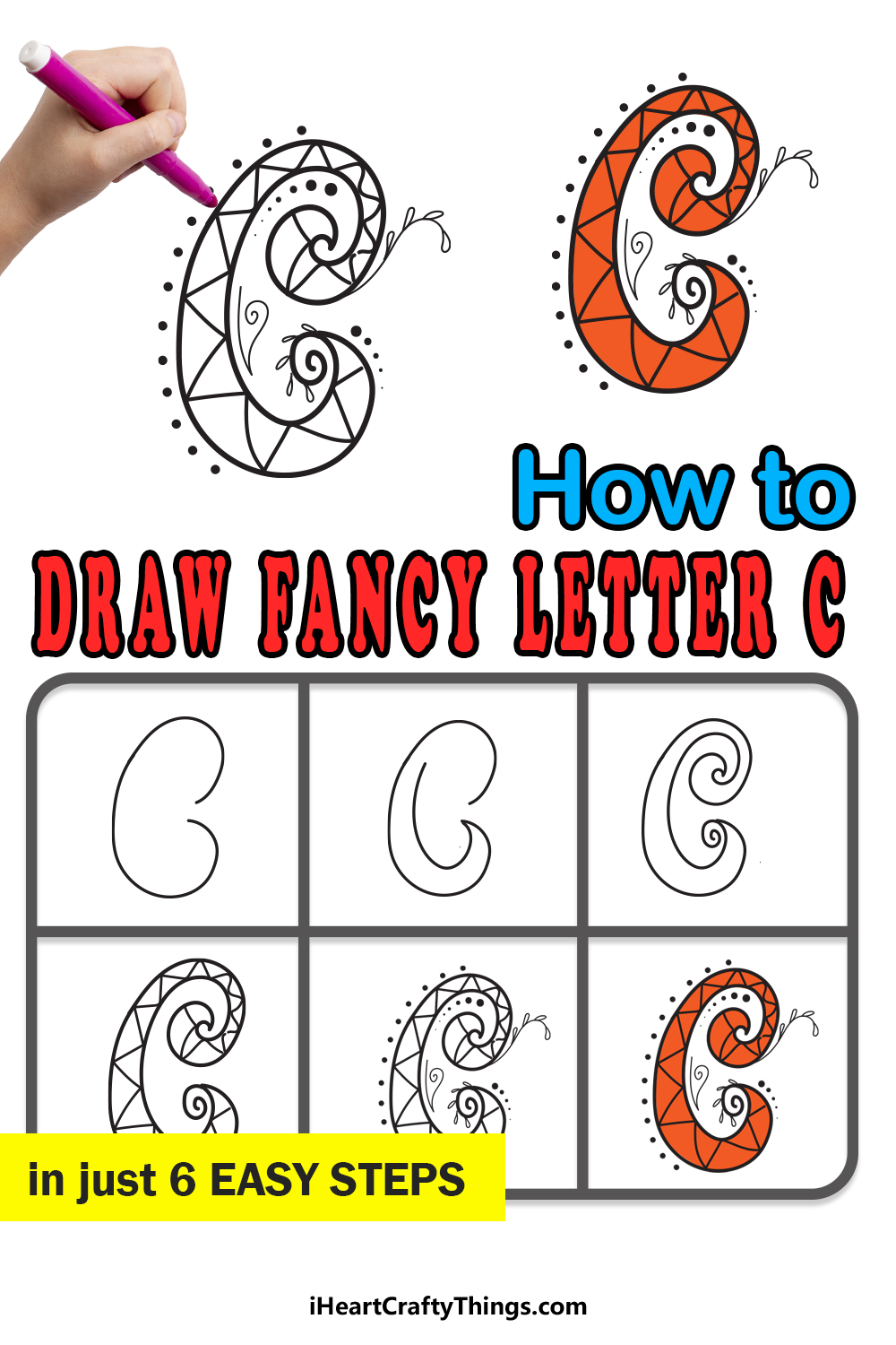 How To Draw Your Own Fancy C step by step guide