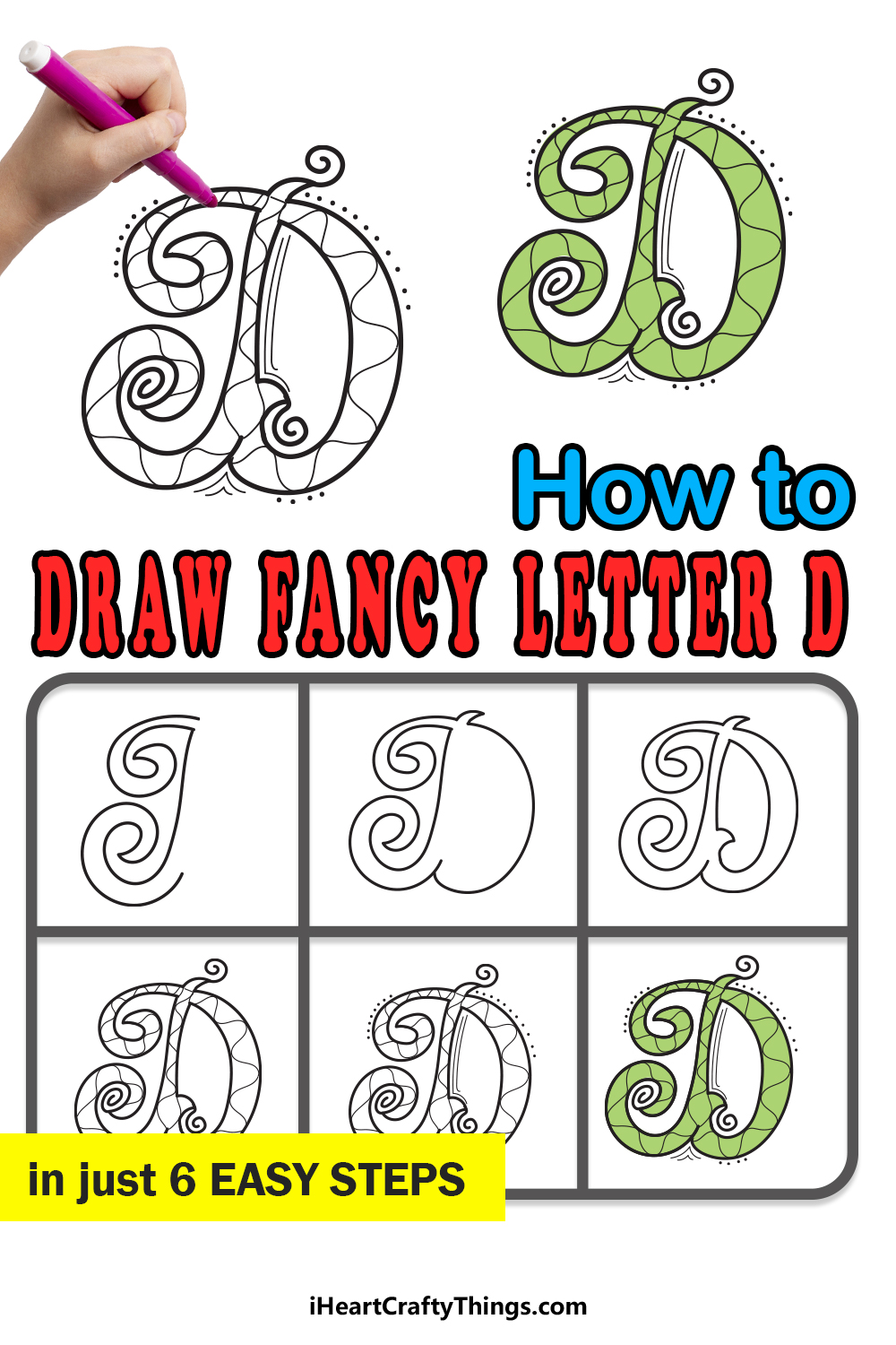 How To Draw Your Own Fancy D step by step guide