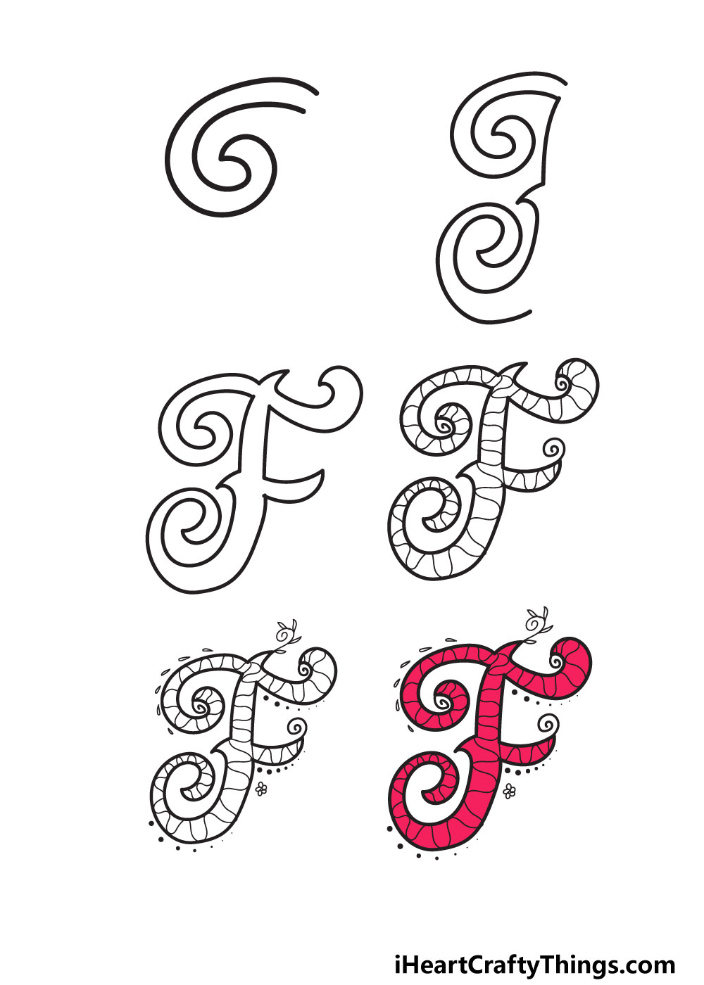 Fancy Letter F: Draw Your Own Fancy Letter F In 6 Easy Steps