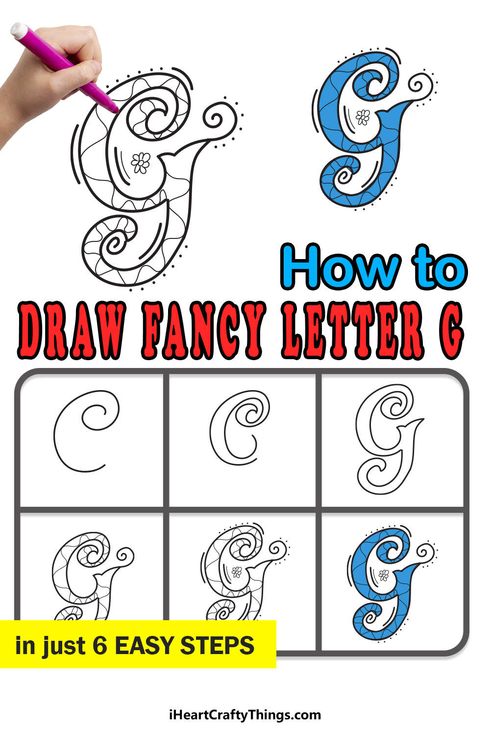 How To Draw Your Own Fancy G step by step guide