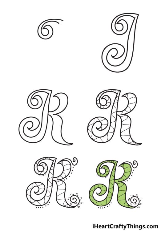 Fancy Letter K Draw Your Own Fancy Letter K In 6 Easy Steps