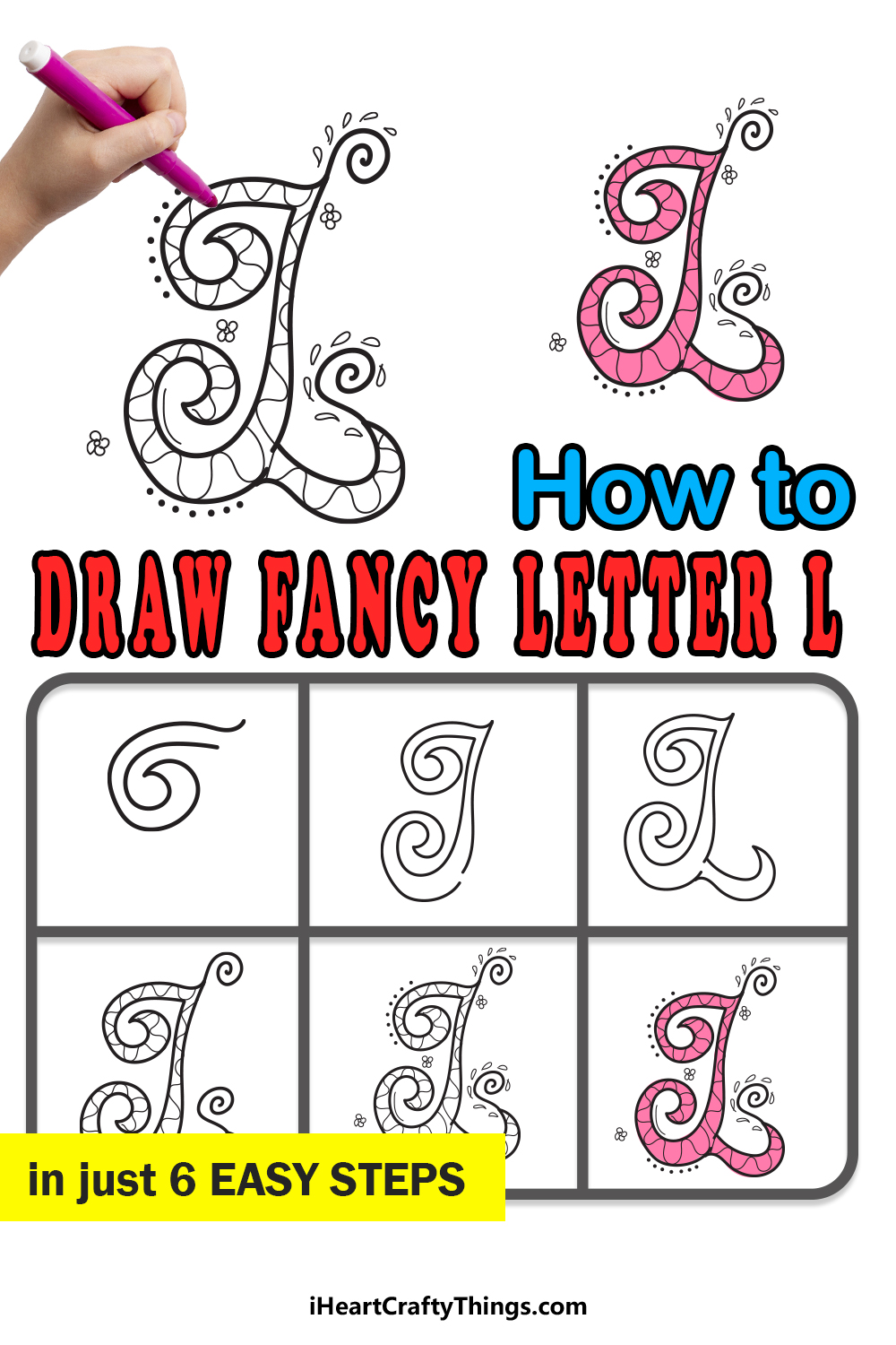How To Draw Your Own Fancy L Step by step guide