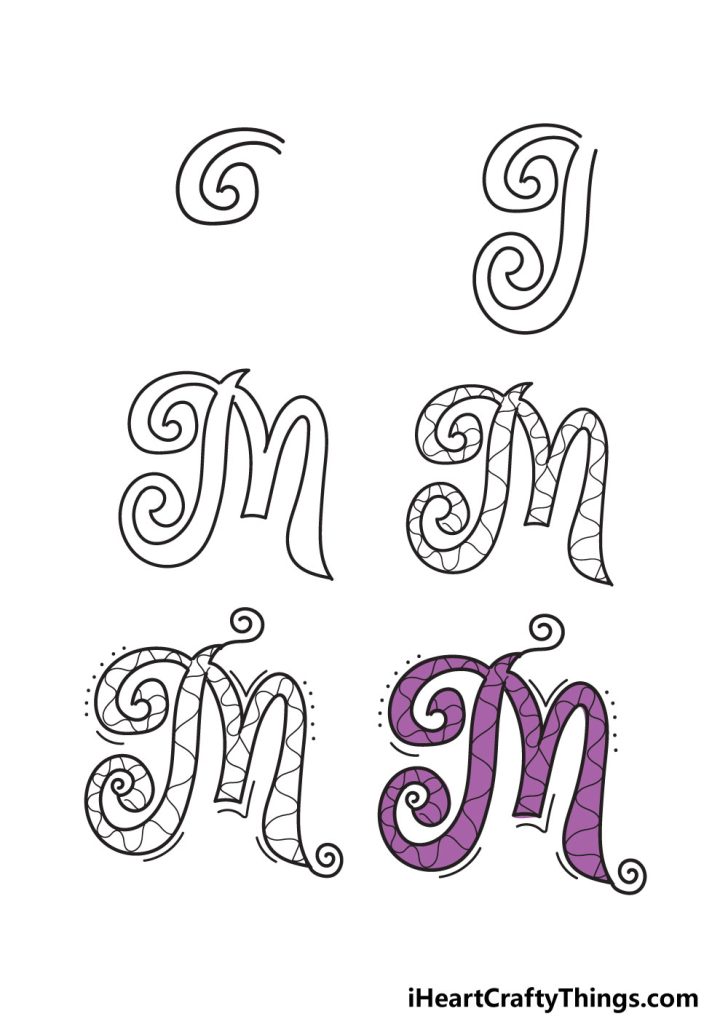 Fancy Letter M: Draw Your Own Fancy Letter M In 6 Easy Steps