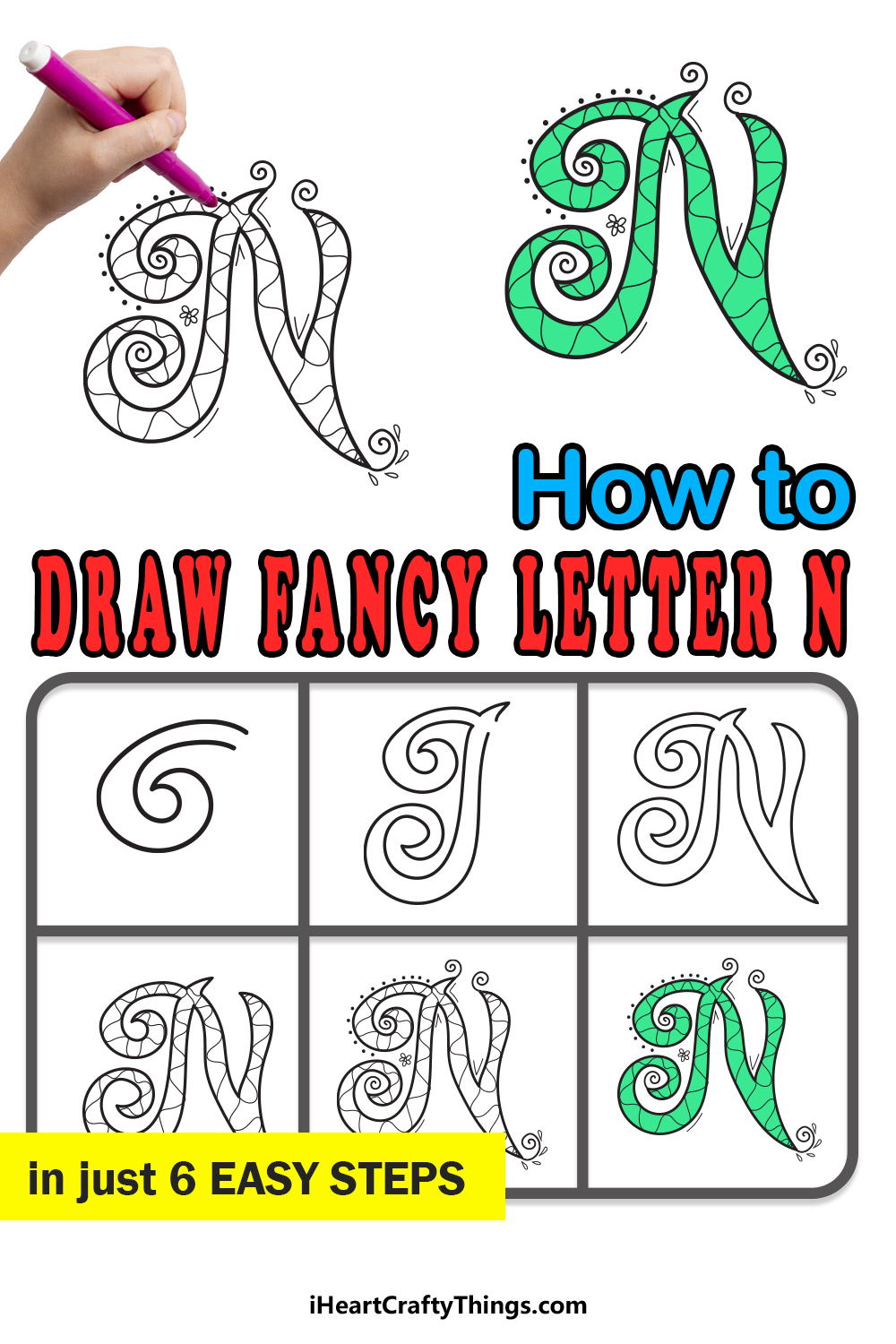 How To Draw Your Own Fancy N step by step guide