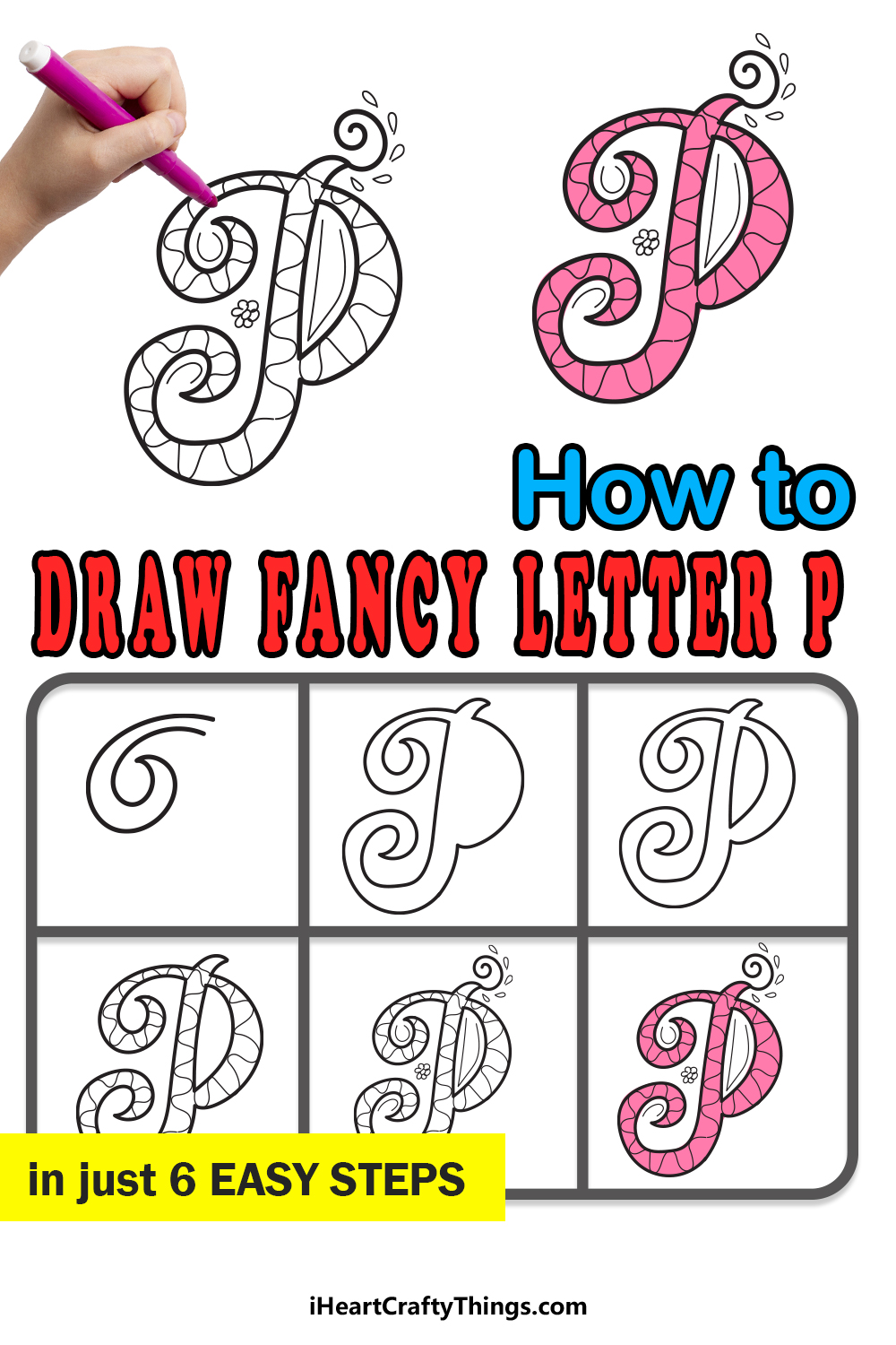 How To Draw Your Own Fancy P step by step guide