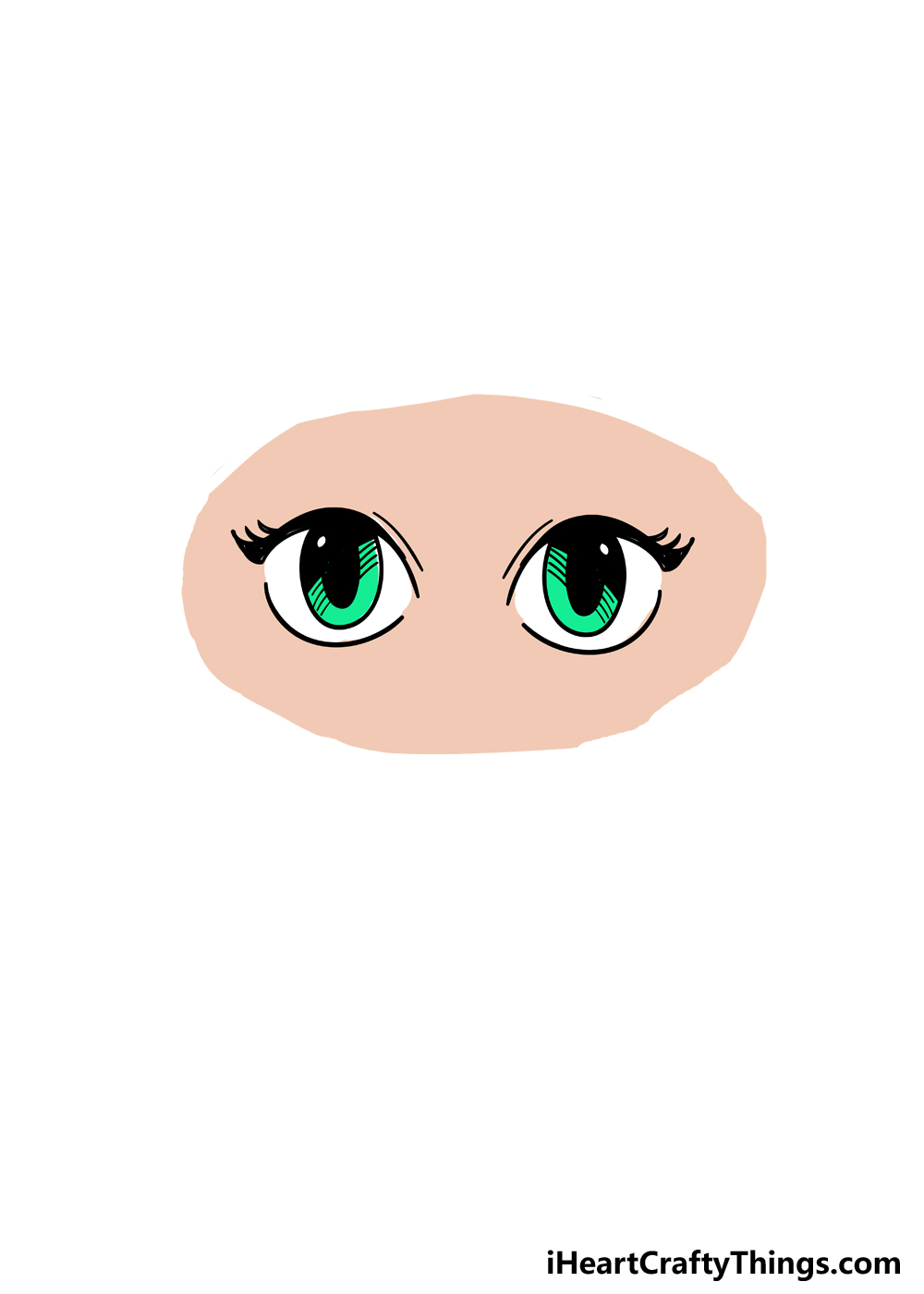 Drawing Stylized Eyes Anime Eye Design Stock Illustration