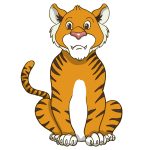 How to Draw A Cartoon Tiger image