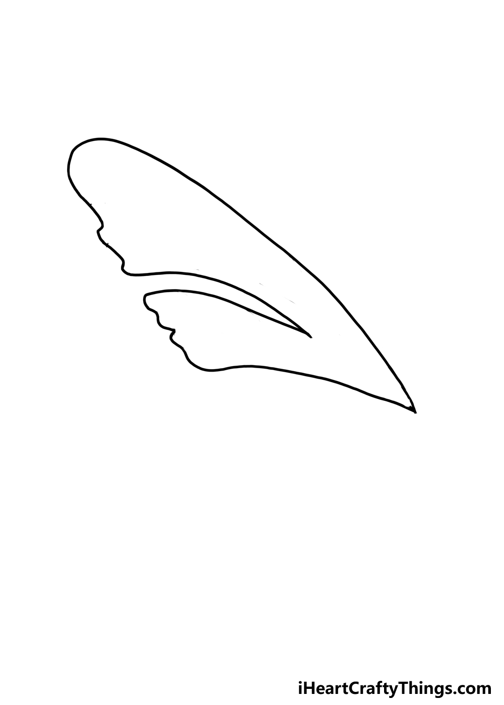 How to Draw Fairy Wings step 1