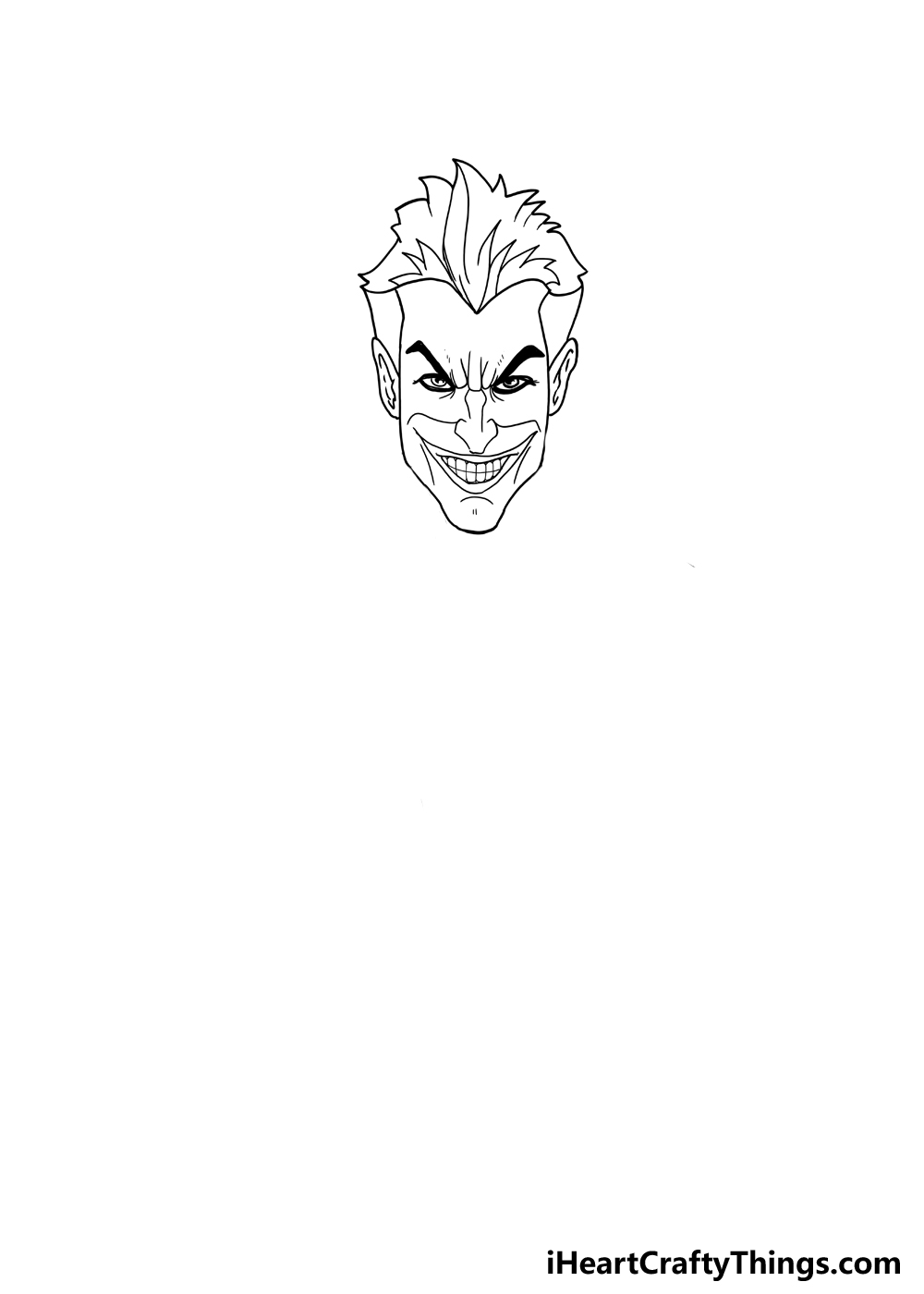 How to Draw Joker step 2