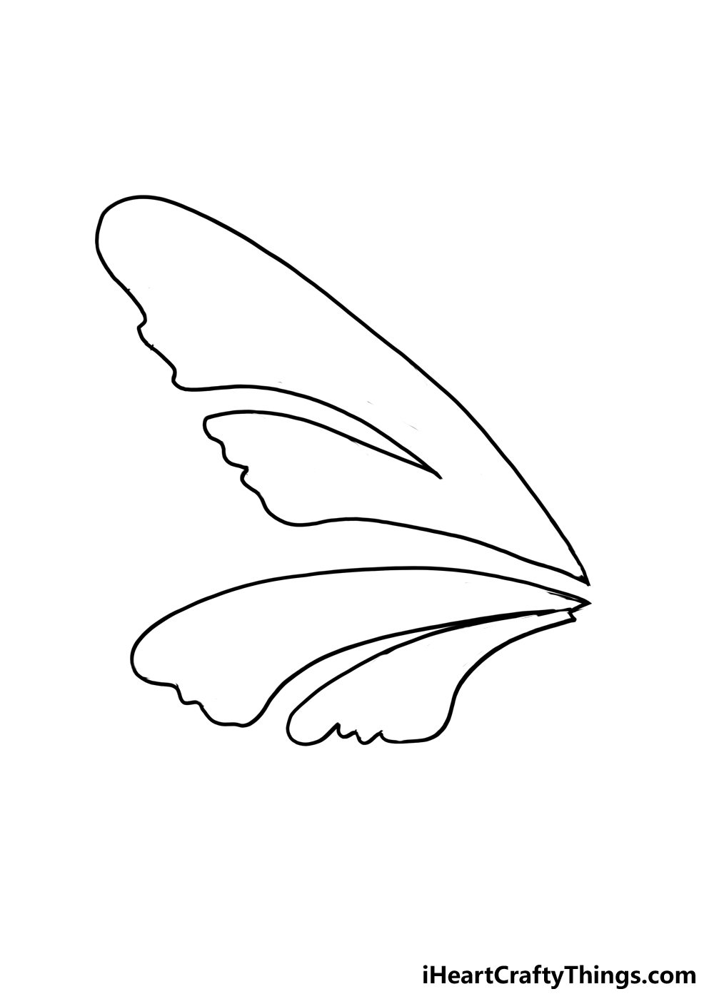 How to Draw Fairy Wings step 2