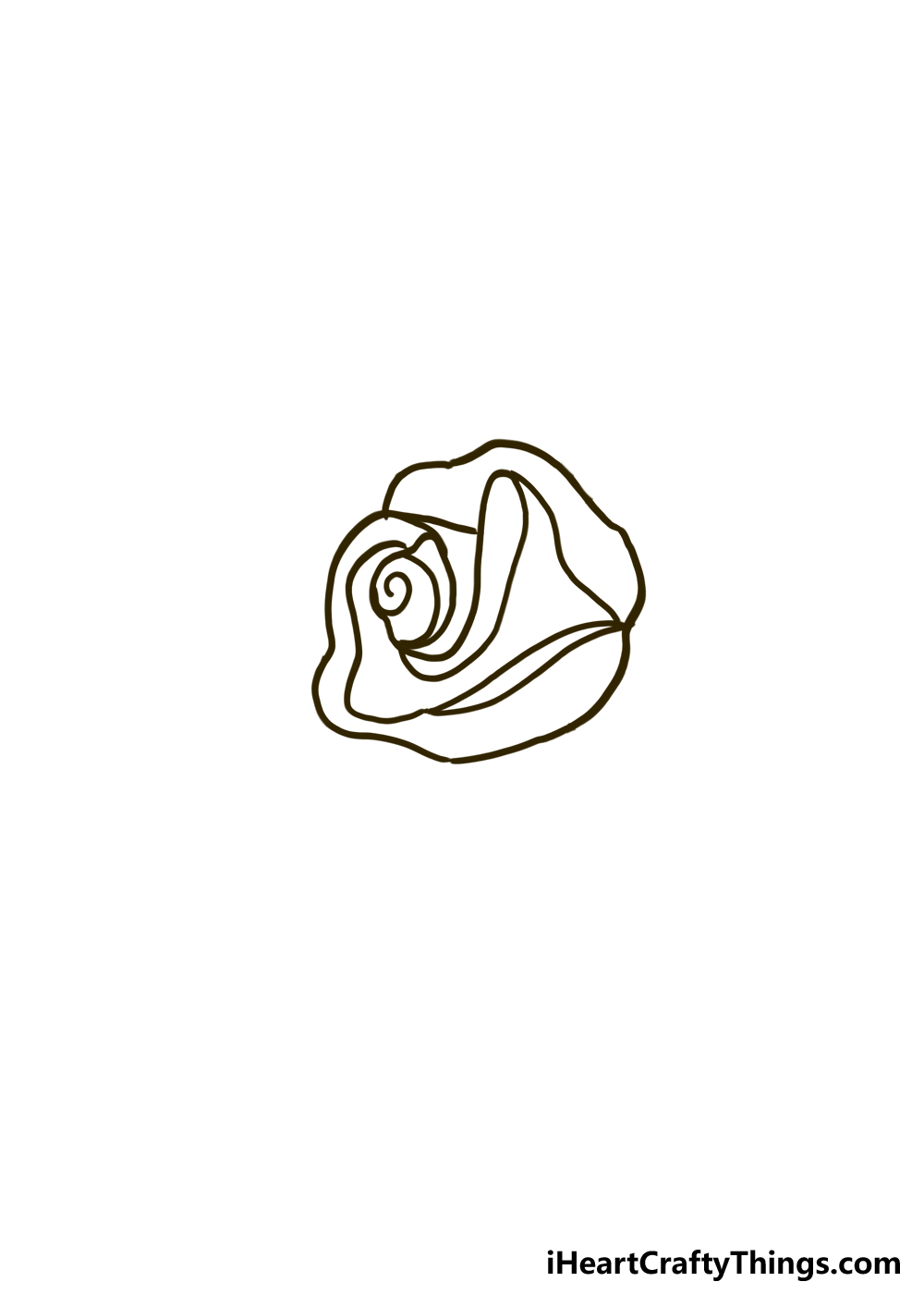 How to Draw A Rose Tattoo step 3