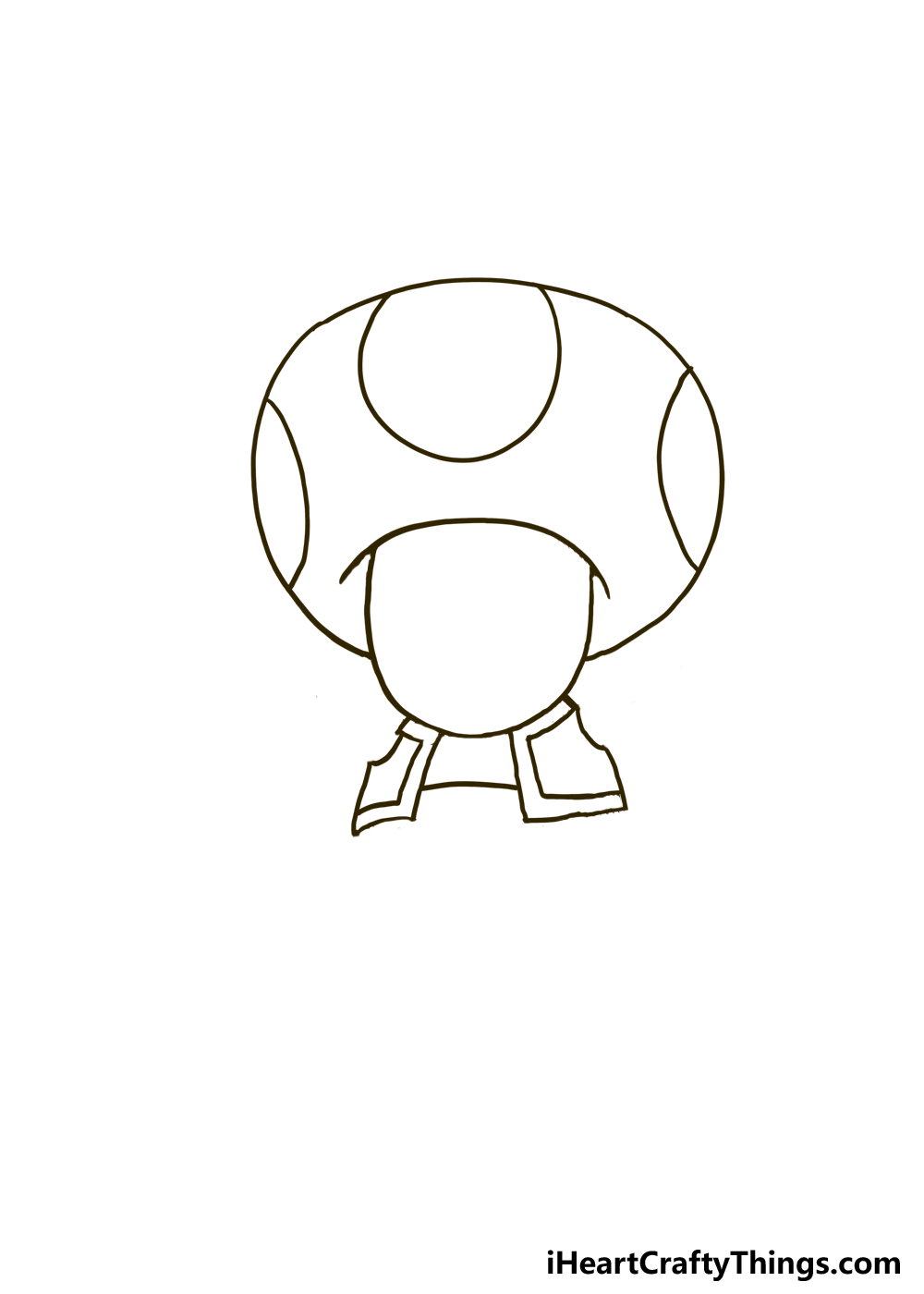 How to Draw Toad from Mario step 3