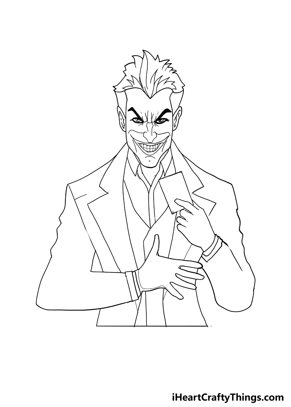 How to Draw Joker step 4