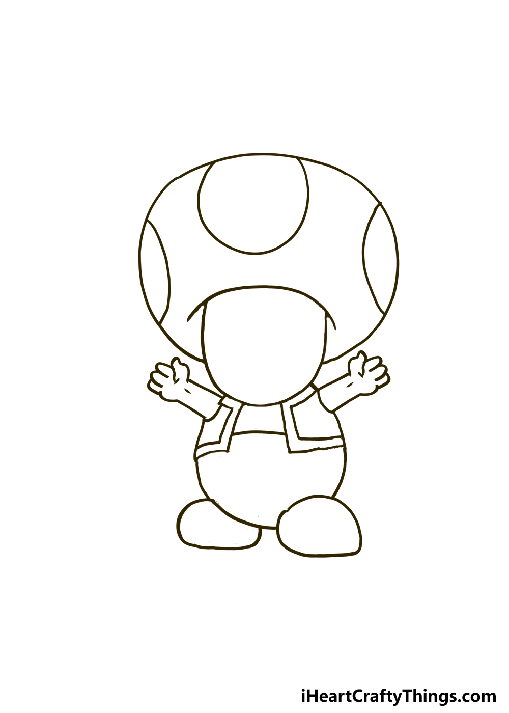 How to Draw Toad from Mario step 4