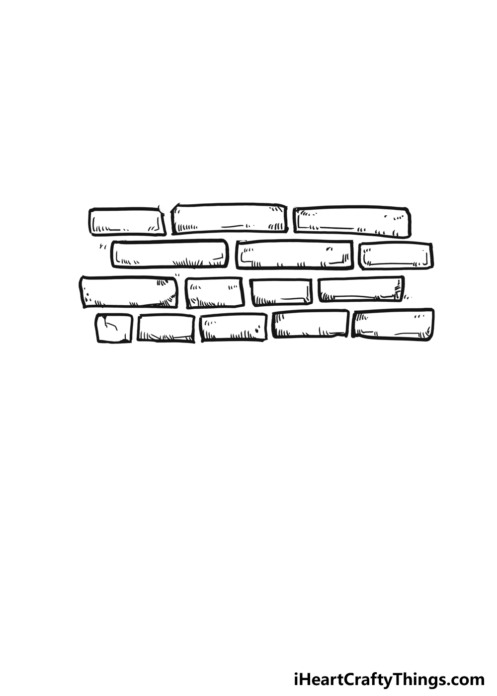 How to Draw A Brick Wall step 4