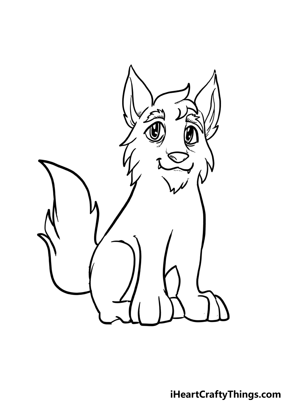 How to Draw A Cute Wolf step 4